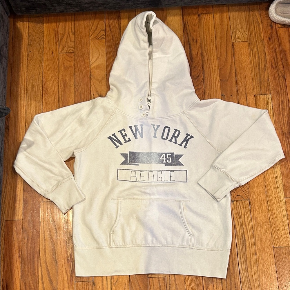 American Eagle Outfitters Cream Hoodie